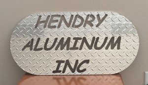 Plasma Cut Hendry Aluminum Sign